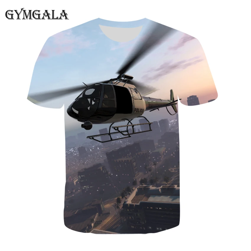 

Harajuku European and American style street fashion gta3D printed T-shirt men and women can wear casual loose short sleeves