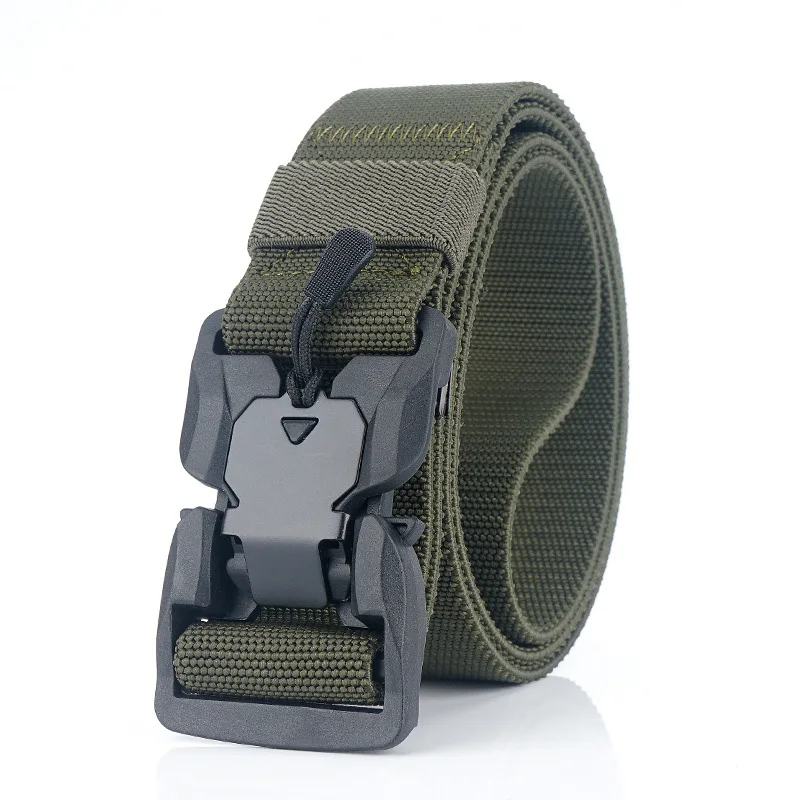 F Army green Пояс в стиле унисекс, сплошной цвет, нейлон, вставить пряжку, мужской пояс, ткачество, Повседневный, для мужчин и женщин, тактический пояс 125 см - Цвет: F Army green