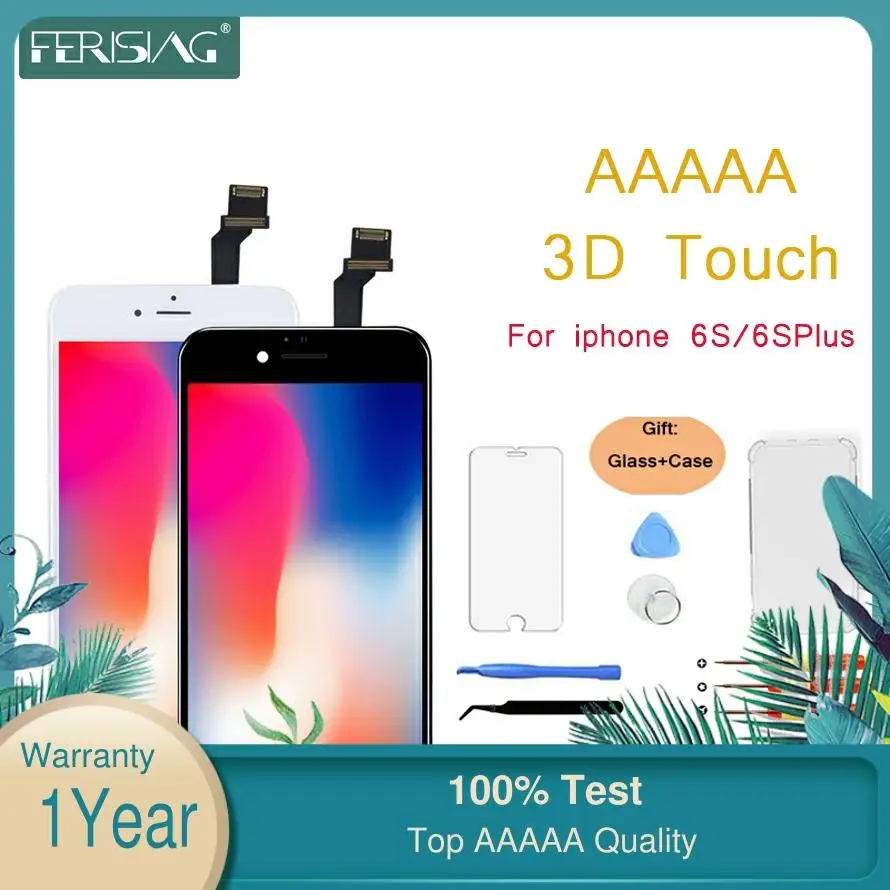 FERISING 3D сенсорный Оригинальный ЖК экран для iPhone 6 6s Plus 6P дисплей дигитайзер модуль