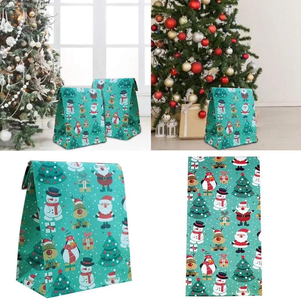 

Storage Christmas Santa Claus Snowman Elk Penguin Gift Bag Party Candy Packaging Paper Pouch