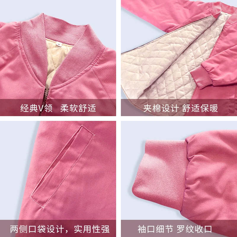 Autumn And Winter Warm Nurse Cotton Padded Coat Nurse Coat Long Sleeve Doctor Suit Nurse Suit Winter Navy Blue Jacket