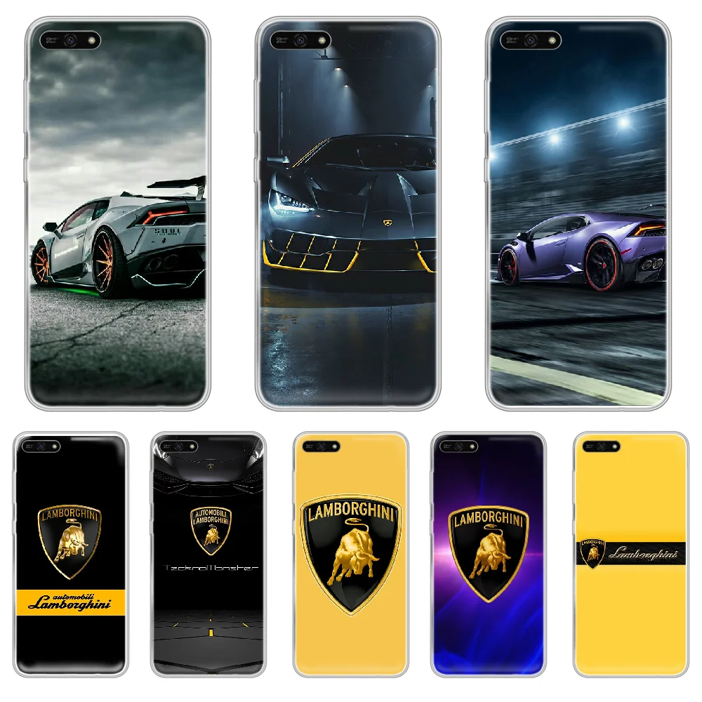

Super Run Lamborghini Phone Case hull For HUAWEI honor mate 7A 8S 8X 9 9X 10 20 30 pro lite transparent back soft shell fashion
