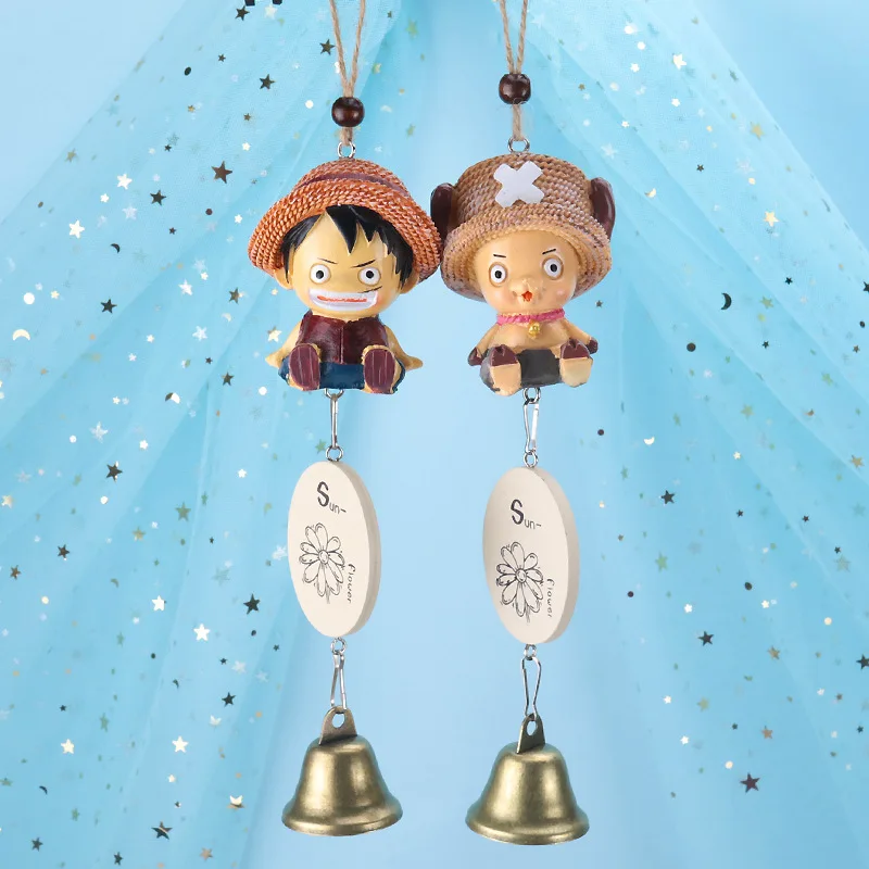 

One Piece Home Hanging Decoration Wind Chime Gismo Luffy Bell Pendant Anime Cartoon Students Gift Resin Crafts