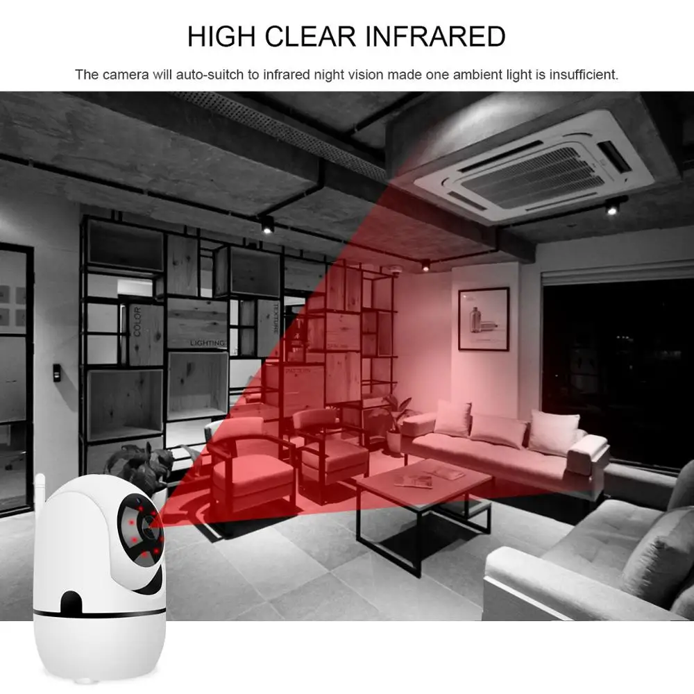 JOOAN Cloud Беспроводная IP Carmera HD 1080P ночное видение 3D навигация умная камера для