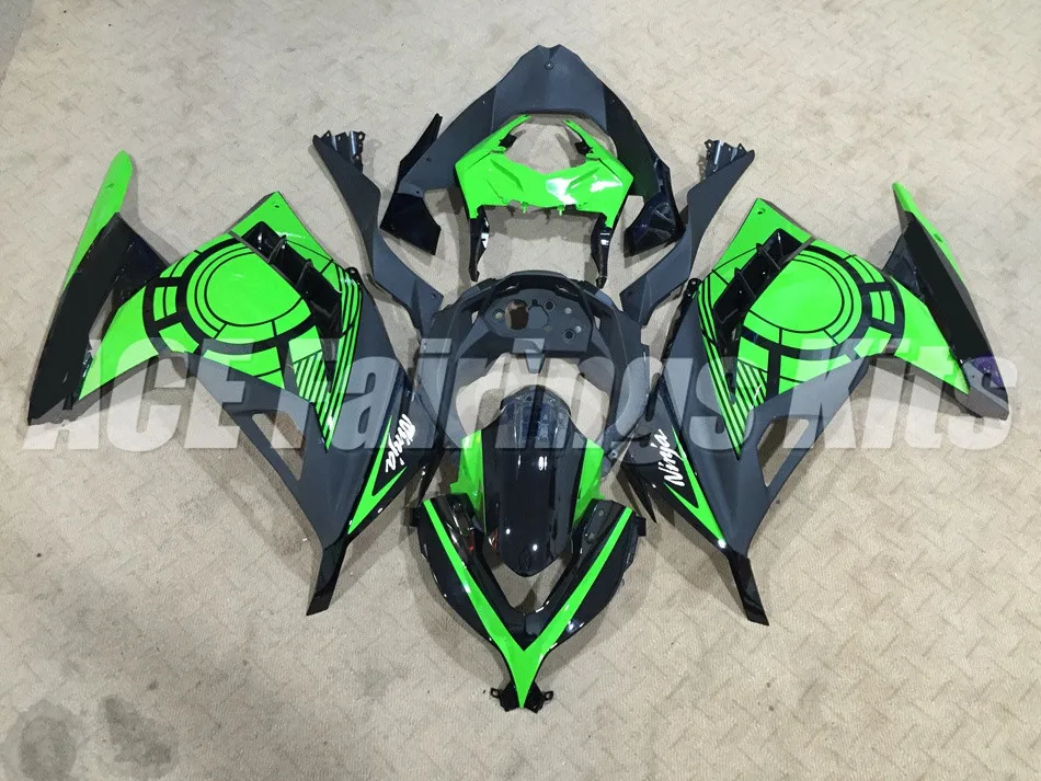 

New ABS fairing kit for Kawasaki Ninja300 EX300 300R 2013 2014 2015 2016 13 14 15 16 17 Fairings set(Injection mold) green black