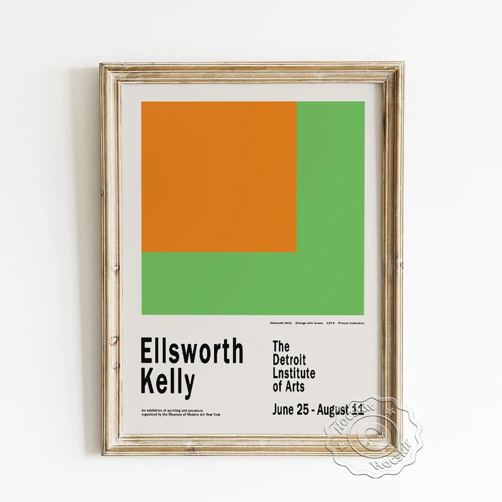 Современная фотография эллсторт Келли оранжевые и зеленые художественные