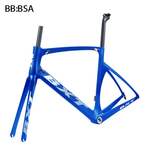 bxt full blue BXT ободного тормоза дорожная рама 49 52 54 56 см UD углеродное дорожная карбоновая рама велосипедная Рама с вилкой Скрытая тормоза велосипедная углеродная рама - Цвет: bxt full blue