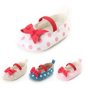 

Baby Girl Shoes Infant Baby Anti-slip Polka Dot First Walkers Shoes Baby Girls Footwear Shoes