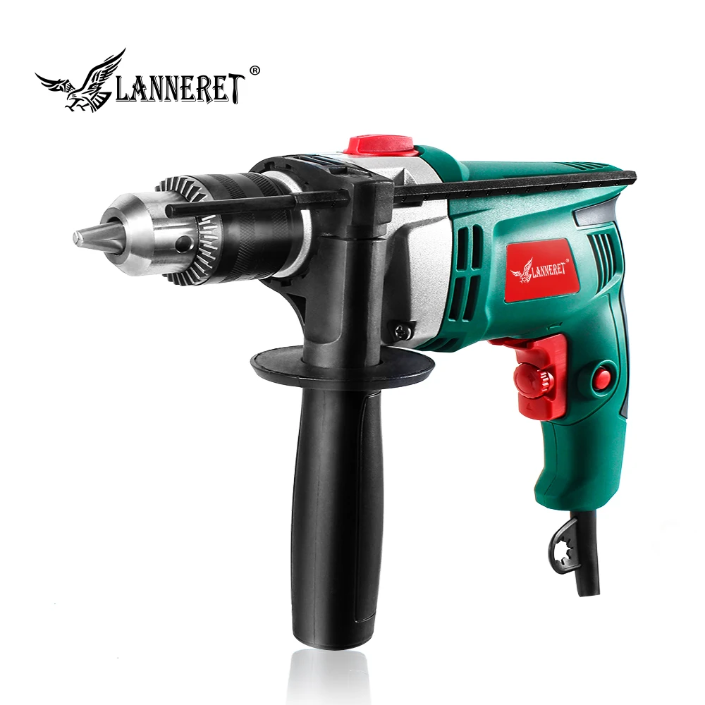 

LANNERET 710W Impact Drill 13mm Electric Drill Hammer Drill Multi-function Adjustable Speed Woodworking Power Tool