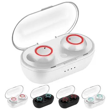 

Portable Wireless Bluetooth 5.0 Touch Control Earphone Waterproof Earbud Earpiece With Mic Charging Box