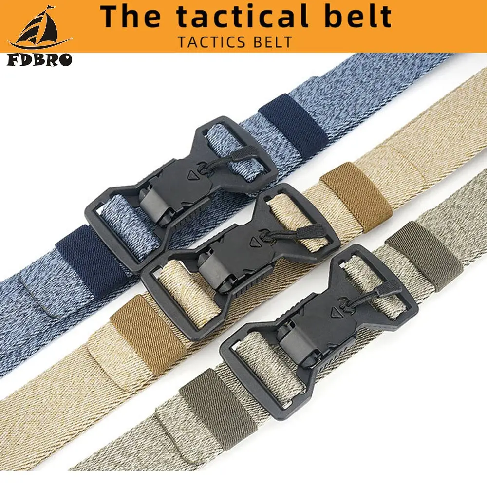 FDBRO Fashion Nylon Belt Adjustable Men Belt Sport Plastic Function Buckle Jean Casual Pant Training Accessories Free Ship