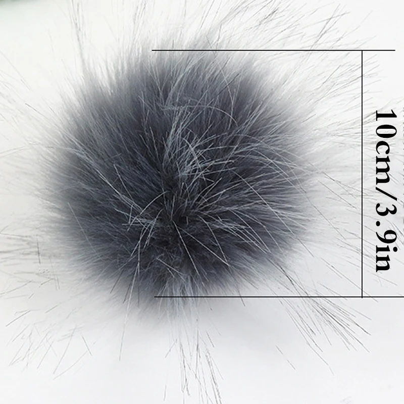 Помпон из искусственного меха енота для самостоятельной сборки Меховые помпоны