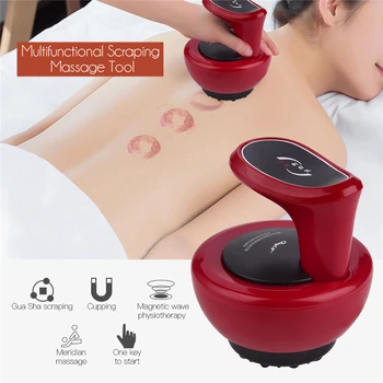 

Electric Guasha Scraping Suction Massager Tool Body Shaping Slimming Cupping Stimulate Acupoint Meridian Dredge Therapy Massage
