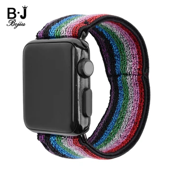 

Stretchy Loop Watchbands Straps For Apple Watches 32mm Magnetic Stainless Steel Buckle Textil Replacement Band Accessories BC371