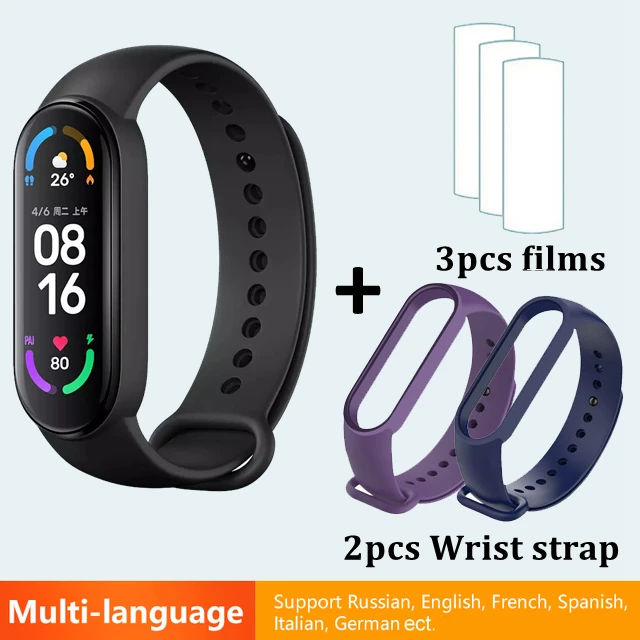 Original Xiaomi Mi Band 6 Smart Bracelet Watch Mi Smart Band 6 Sports Fitness Tracker AMOLED Screen Blood Oxygen Monitor Mi6 