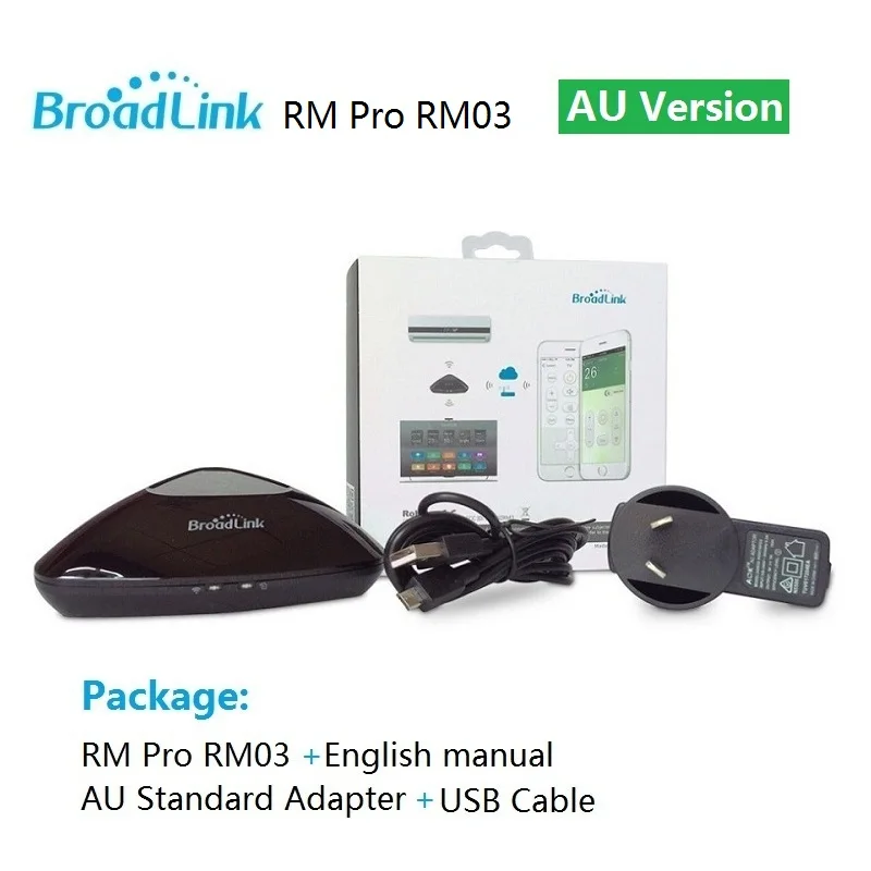 AU standard RM Pro+ умный дом автоматизация умный Универсальный wifi+ IR+ RF беспроводной пульт дистанционного управления совместимый для Alexa и Google Home mini - Цвет: AU standard