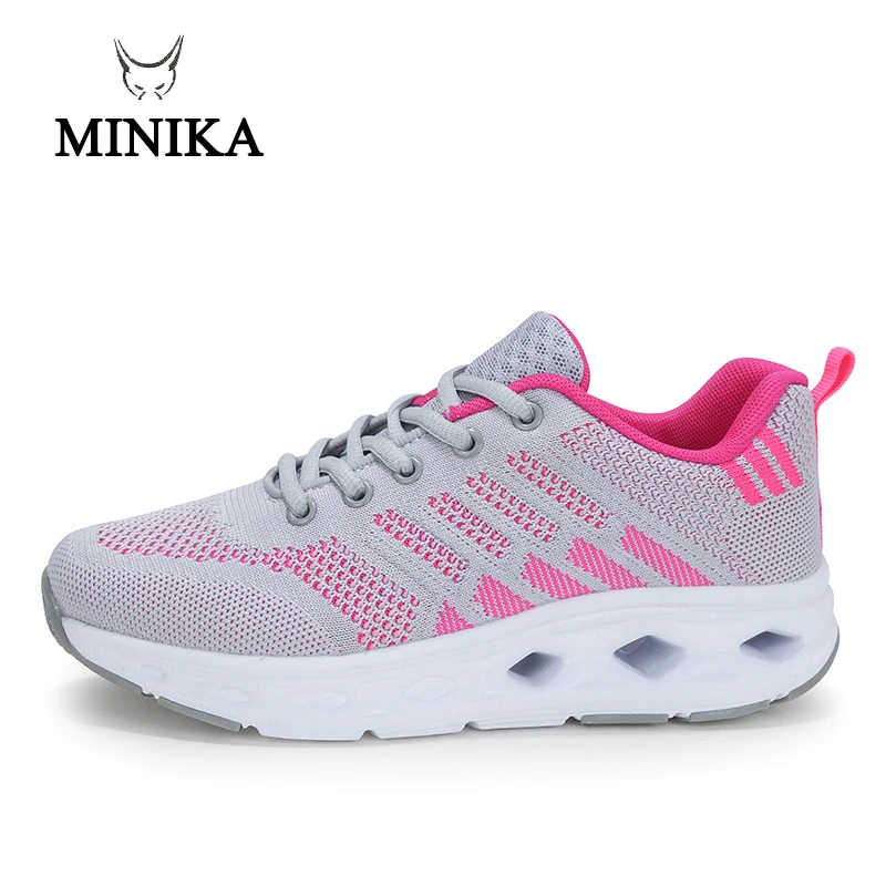 Minika/последняя обувь для похудения женская летняя сетчатая спортивная обувь женские тренировочные качели платформа танкетка прогулочная