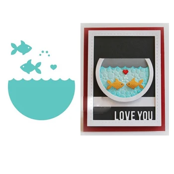 

Fish Tank Die Metal Cutting Dies Stencils for DIY Scrapbooking Album Decorative Embossing Paper Card Crafts Die Cut Template