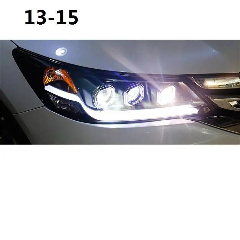 Сигнальные Автомобильные светодиодные Drl Cob дневные ходовые наружные фары передние противотуманные задние Автомобильные фары в сборе 16 17 для Honda Accord