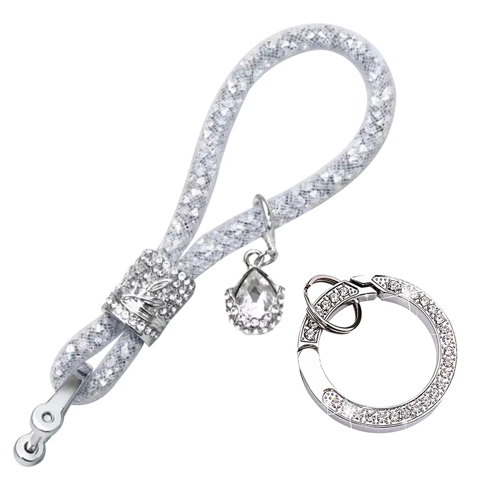 JNNJ Porte-Clés De Voiture En Cristal, Porte-Clés Avec Strass Brillants,  Porte Clés De Voiture En Cristal Avec Anneau Strass, Porte-Clés Mode Pour