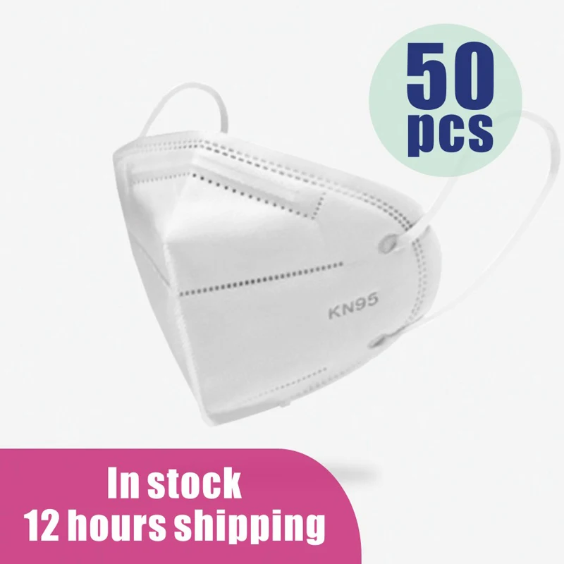 

50 pcs Medical KN95 Breathable Face Masks surgical Protection Filtration N95 Masks Features as KF94 FFP2