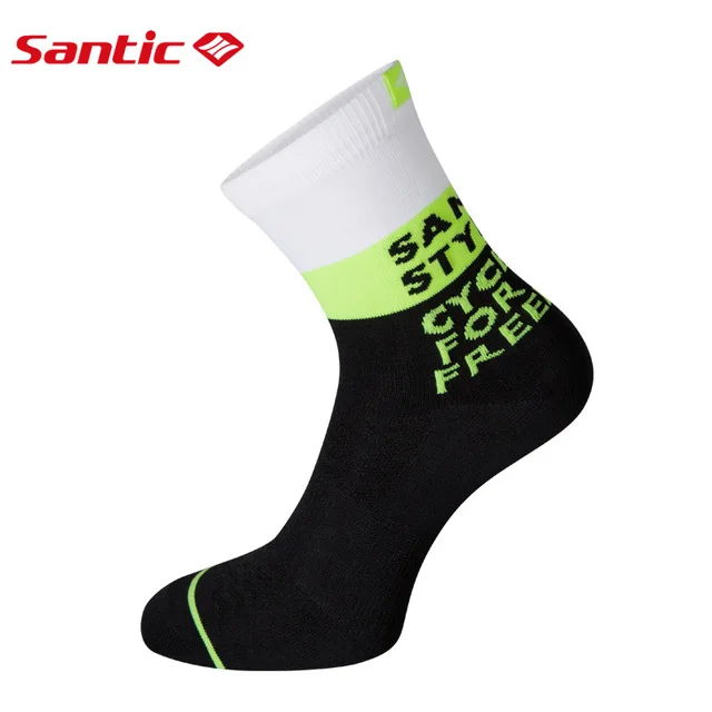 Santic новые профессиональные велосипедные носки дышащие MTB горный велосипед спортивные носки мужские и женские носки для верховой езды 3 цвета свободный размер - Цвет: Green