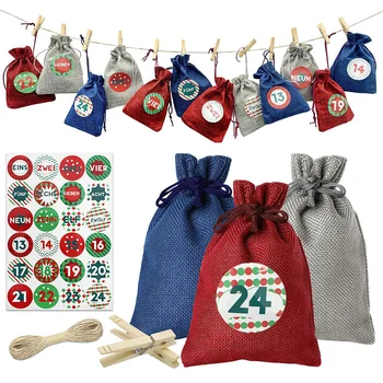 

Xmas Candy Bag Filling Stocking Hanging Party Set Home Christmas Advent