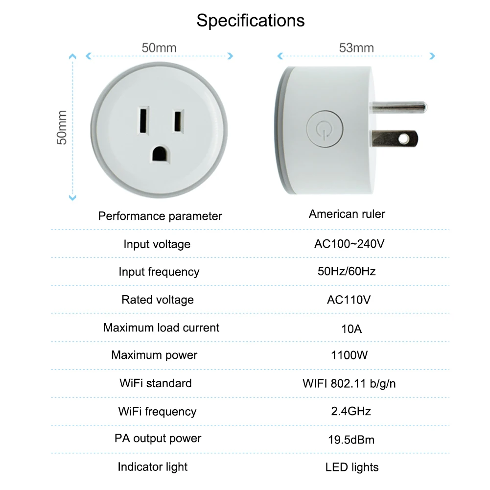 Wi-Fi Smart Plug умная розетка-переключатель аудио управление Умный выбор времени розетка Беспроводная розетка голосовое интеллектуальное управление