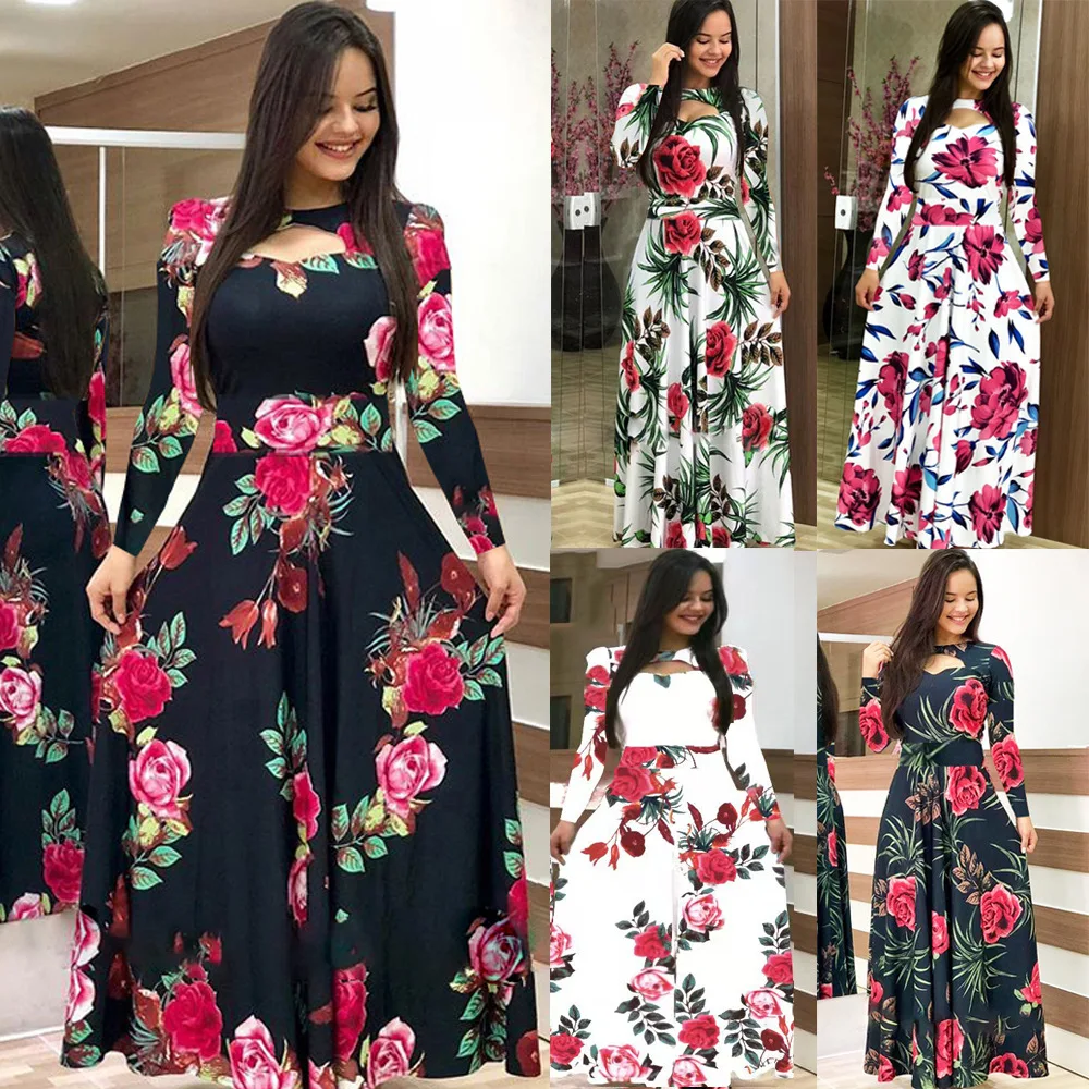 

2020 Hot Selling Sexy Fashion Digital Printing Dress Europe And America Women's Big Skirt