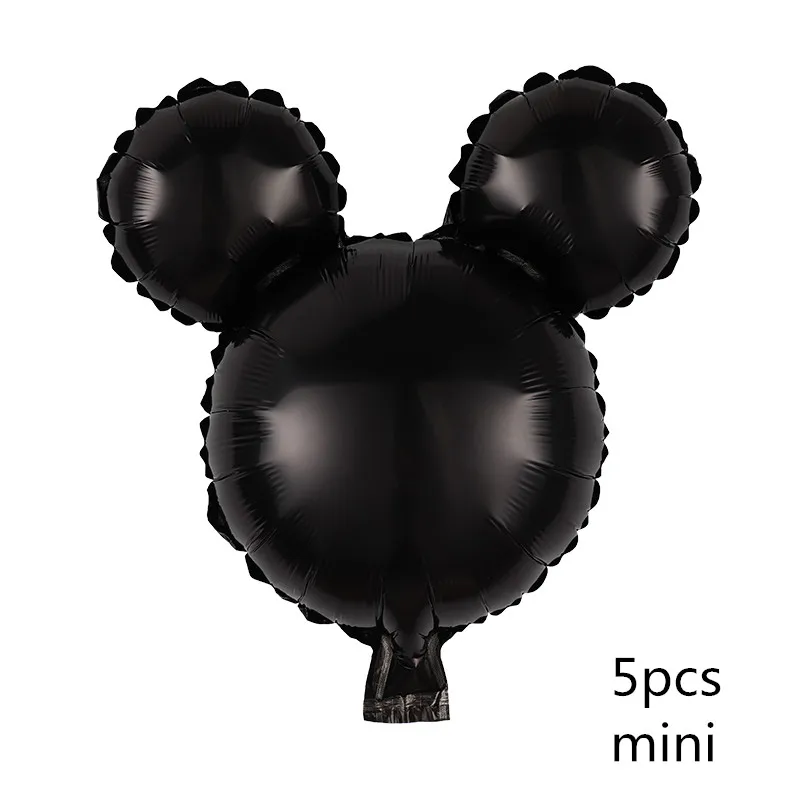 as picture 5pcs 13 шт., 30 дюймов, номер 1, 2 фольгированные шары, красные, черные латексные шары, для детского душа, для дня рождения, Декор, Микки, Минни, аксессуары для головы, детские игрушки - Цвет: as picture 5pcs