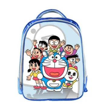 

Children Backpack customize children gift Lovely style Doraemon Blue Backpack Students School Bag For Boys Rucksack mochila