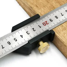 Столярные DIY деревообрабатывающий угол Scriber стальная линейка позиционирование блок линия Scriber Калибр алюминиевый сплав для измерительных инструментов
