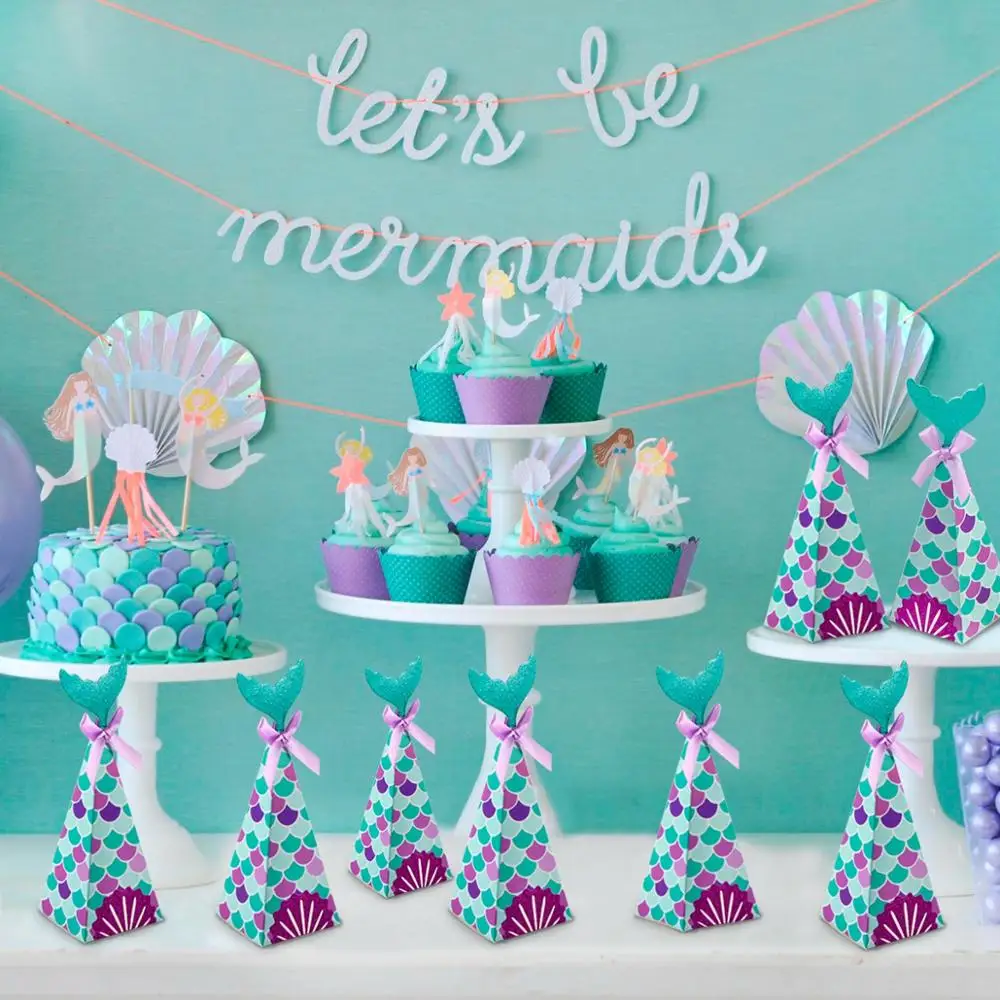 The Little Mermaid Birthday Party Decorations Kid Mermaid Birthday Party  Favors Gift The First Birthday Girl Mermaid Party Decor