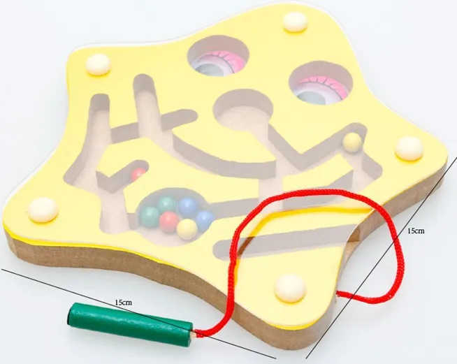 

Customizable Small Starfish Five-pointed Star Magnetic Pen Wielding Maze Suction Iron Pellet Game Parent And Child Educational W