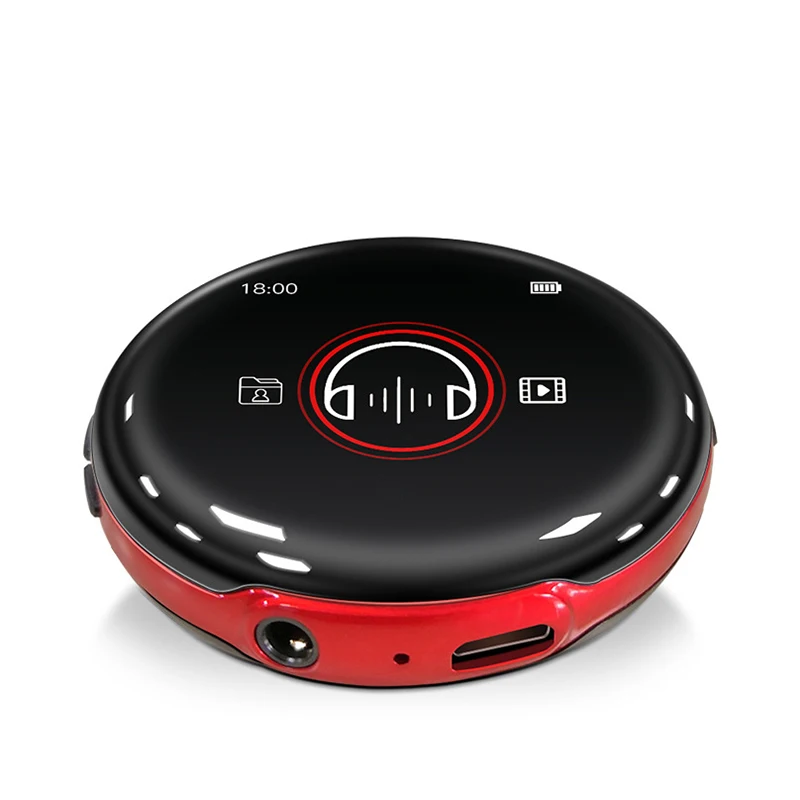 Круглый MP3 плеер Bluetooth спортивный мини 8 ГБ портативный со встроенным динамиком FM