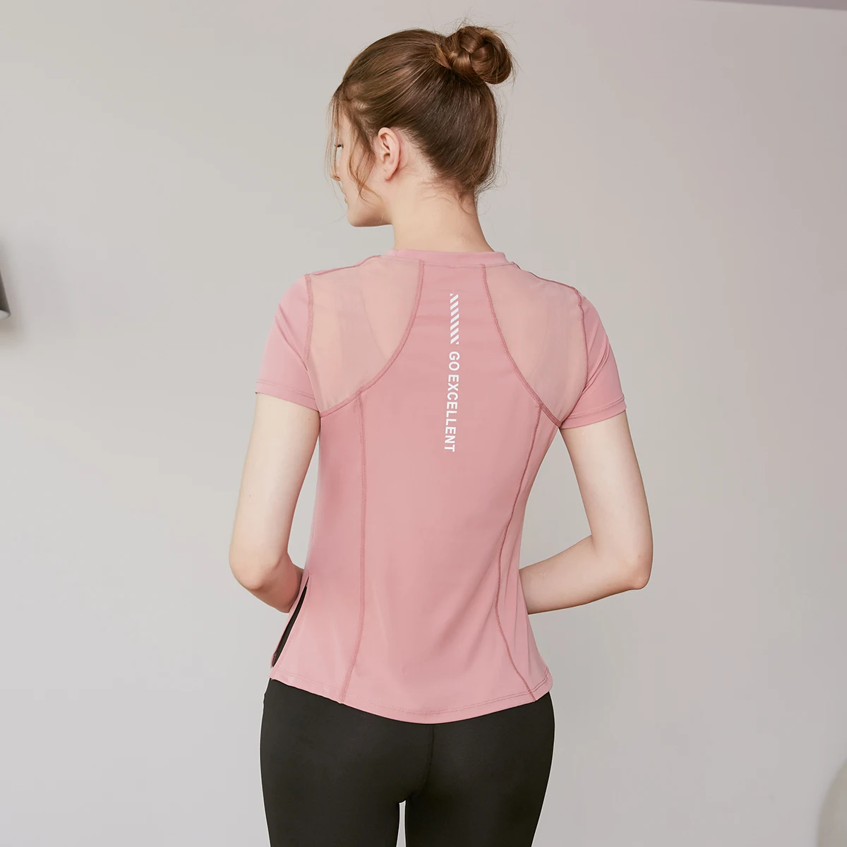 Vansydical Summer Fitness Athletic Tops Women Short Sleeved Loose Running Training T-shirt Mesh Yoga Workout Shirts Quick Dry