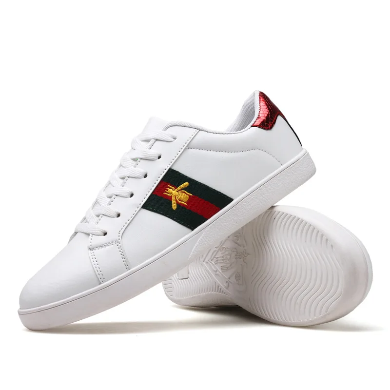 

Couples Casual Sport Sneakers Small Bee Embroidered Women's-Style Running Shoes 4-Color Selectable Large Size 35-45
