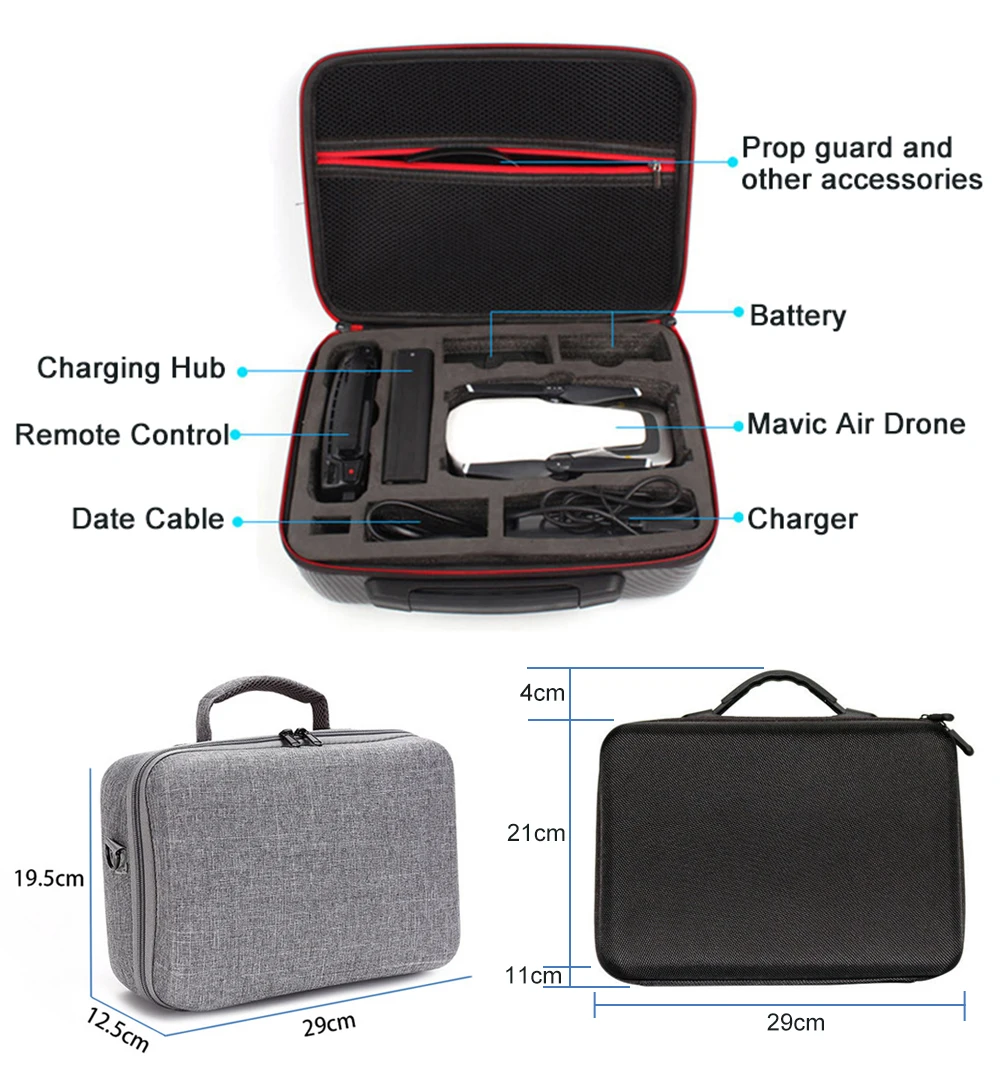 DJI Mavic Air Портативная сумка чехол для переноски для DJI Mavic Air Drone Body/батареи/контроллер аксессуары