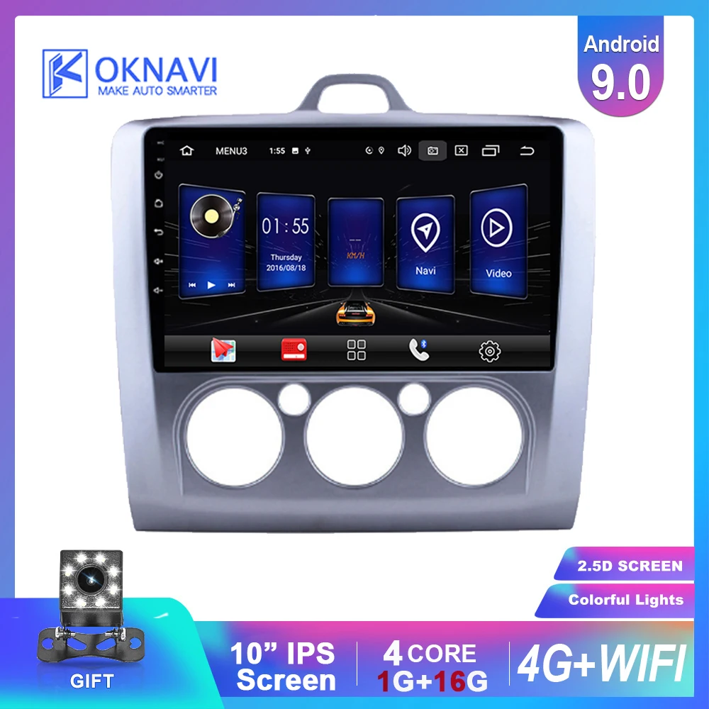 

OKNAVI For Ford 2004 2005 2006 2007 2008 2009 2010 2011 2012 Android 9.0 2 Din Car Radio Multimedia DVD Player GPS Navigation