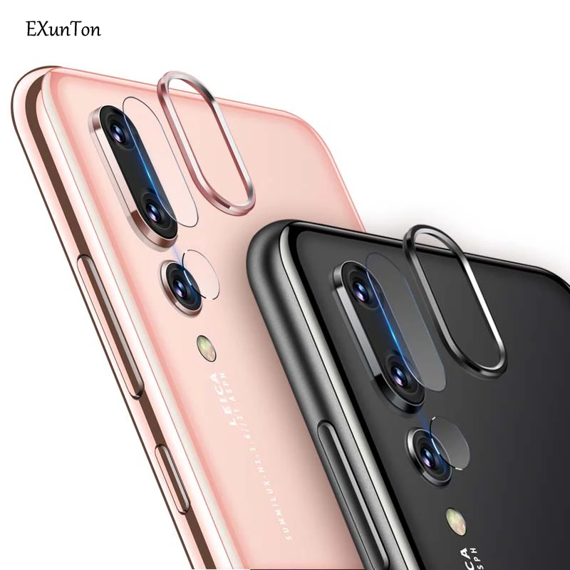 Чехол EXUNTON для задней камеры Huawei P20 Pro Lite с алюминиевым кольцом защита объектива