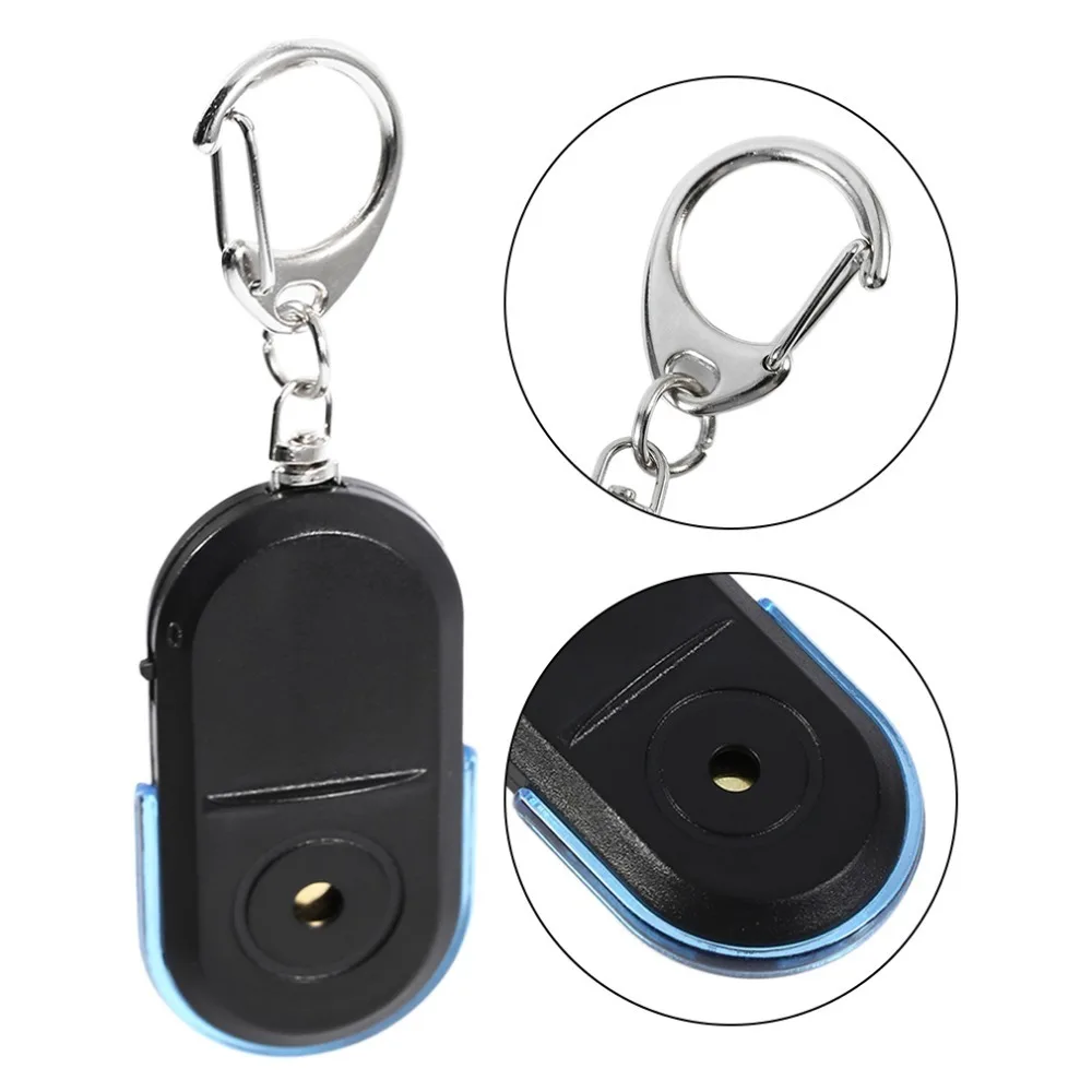Portable Anti-Lost Alarm Key Finder Size Old People Wireless Useful Whistle Sound LED Light Locator Finder Keychain