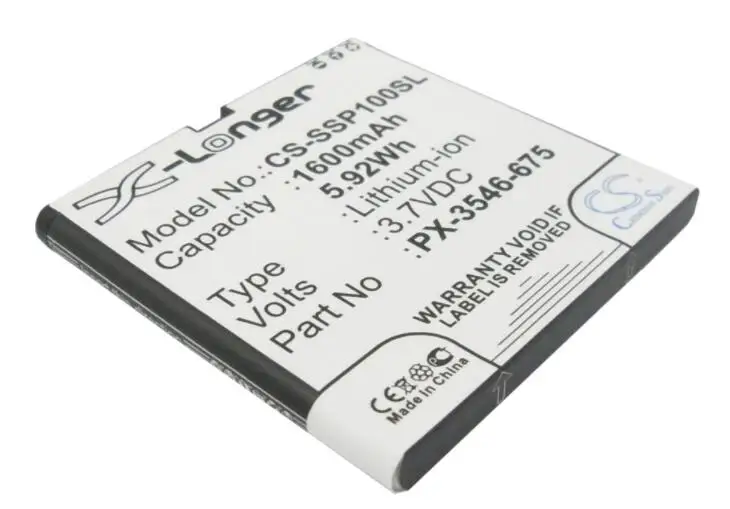 Cameron sino 1600 мА/ч, Батарея для батарею к SIMVALLEY SP-100 PX-3546 PX-3546-675 мобильный, смартфон, Батарея