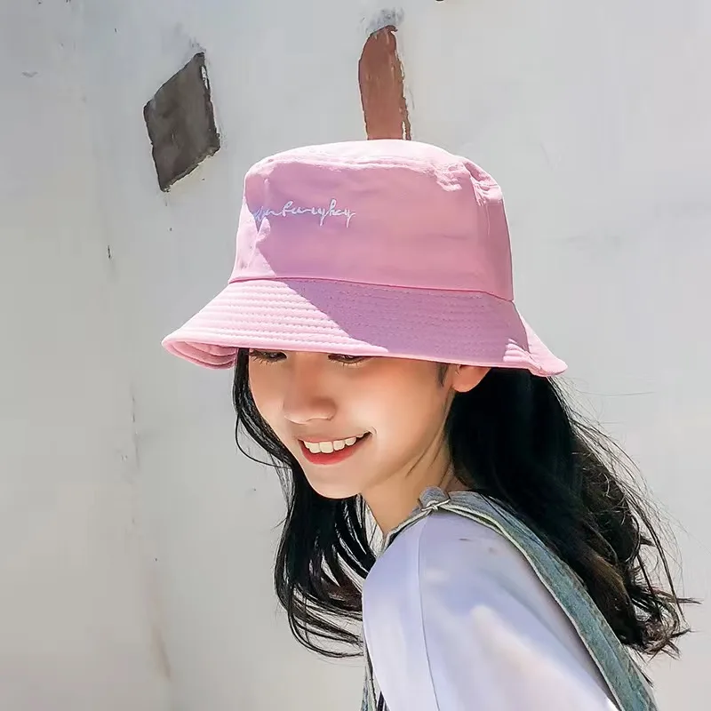 Women Pink Yellow White Black Fisherman Hat Fashion Cotton Bucket Hats High Quality Outdoor Travel Caps Gorras Gorro De Pescador