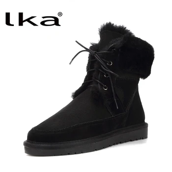 

High Quality Women's Australia Fashion Snow Boots Real Sheepskin Leather Natural Fur Winter Boots Brand Womens Warm Shoes