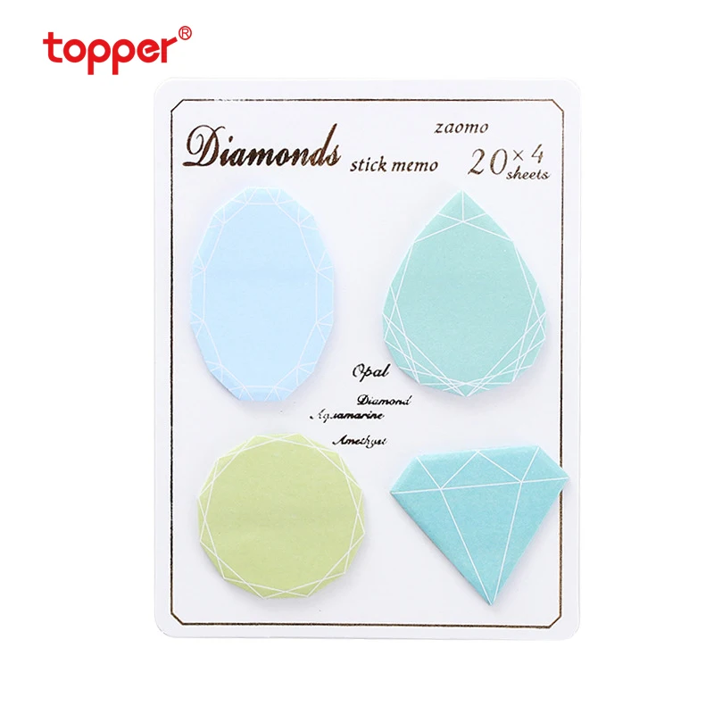 

Multicolor Creative Diamond Pattern Post-it Notes Hand-painted Multicolor N Times Stickers Student Note School Supply Stationery