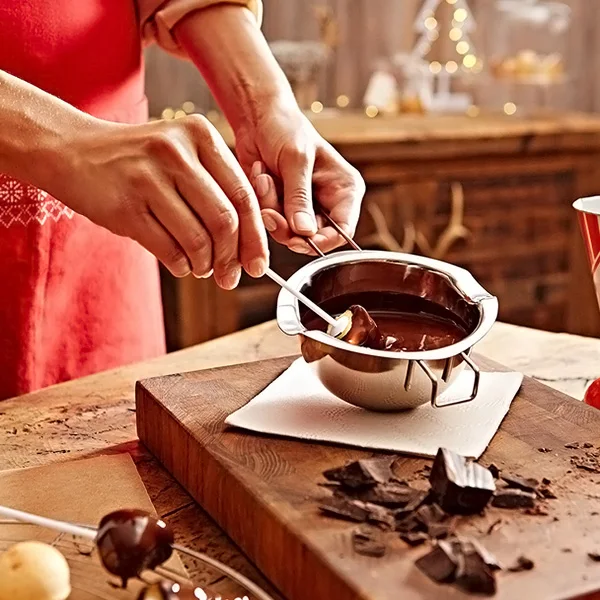 Растопление шоколада из нержавеющей стали горшок нагревающаяся поверхность чаша с ручкой подогретого масла Инструмент выпечки Кондитерские инструменты JS22