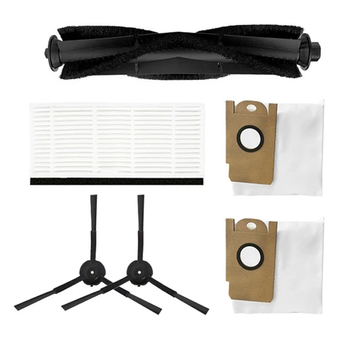 Lydsto R1 Smart Robot Vacuum Cleaner Parts Main Roller Brush Dust Bag Side Brushes HEPA Filter Kits