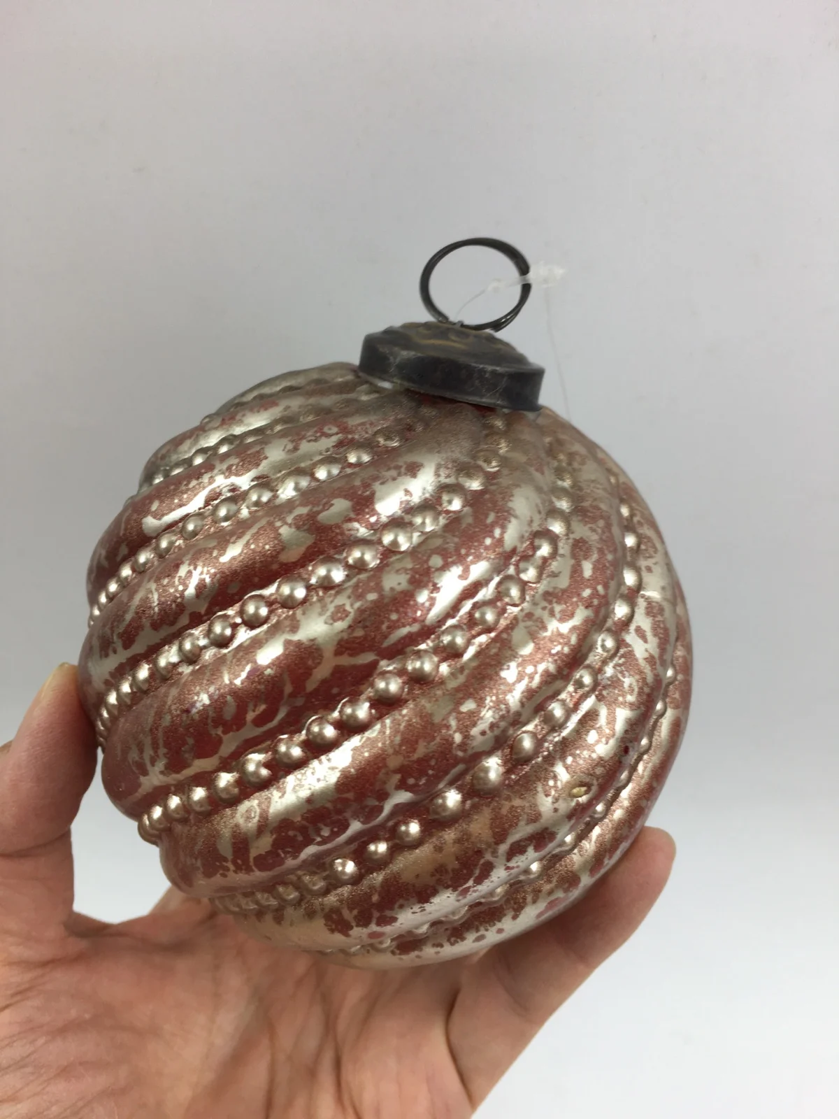 Foreign trade export Christmas tree pendant retro old bronze glass ball craft Christmas gift glass pendant