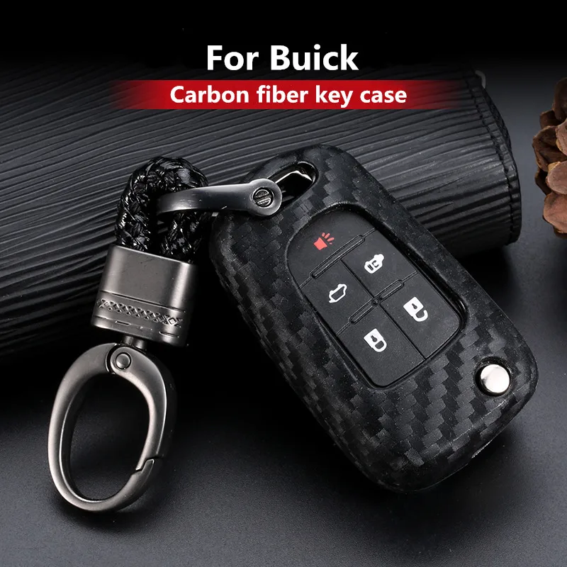 Новый силиконовый чехол из углеродного волокна для автомобильного ключа Buick