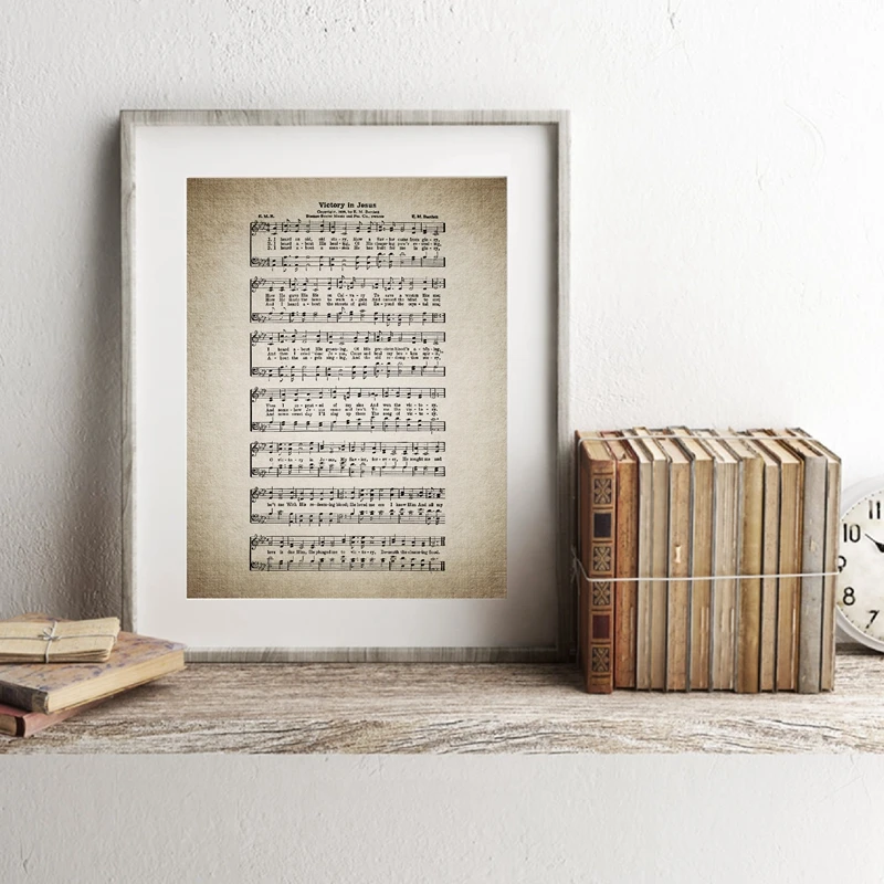 Victory in Jesus Hymn Print